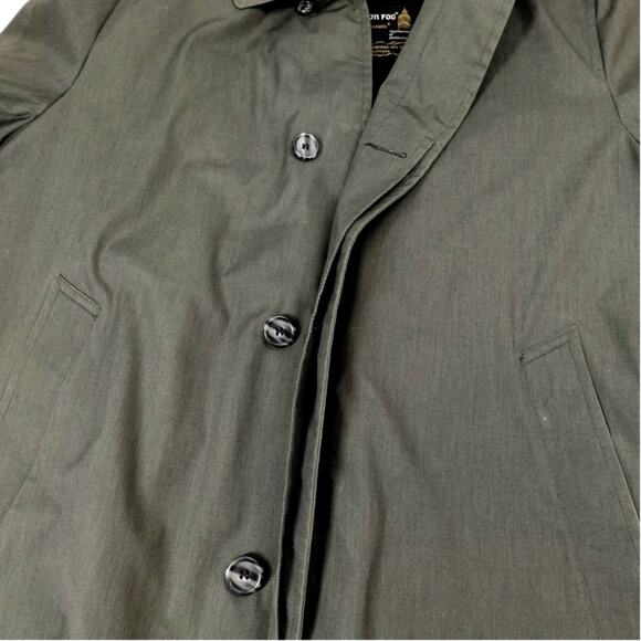 Rare 1950s London Fog Trench Coat Alpaca Mohair Liner Mens 42 Short - Picture 16 of 16